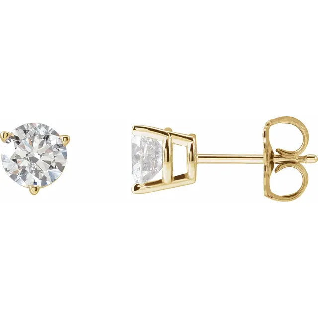 Lab Grown Diamond Studs Yellow Gold