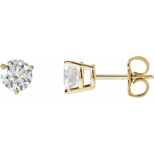 Lab Grown Diamond Studs Yellow Gold