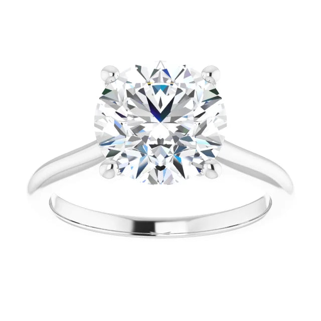 3 CT Round solitaire Diamond engagement Ring on white gold