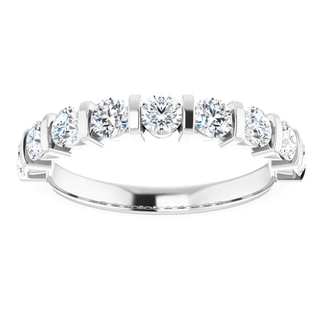 3/4 CTW diamond wedding Band white gold