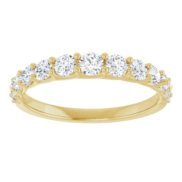 3/4 CTW Lab-Grown Diamond Wedding Band for women on yellow gold