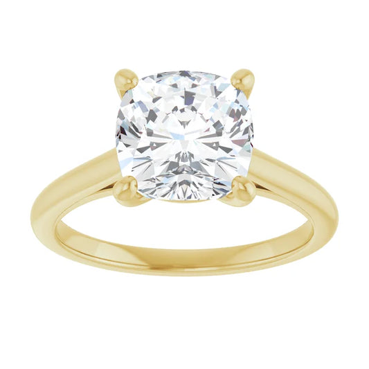 3 CT Cushion cut Lab Grown Diamond Engagement Ring for Women 
