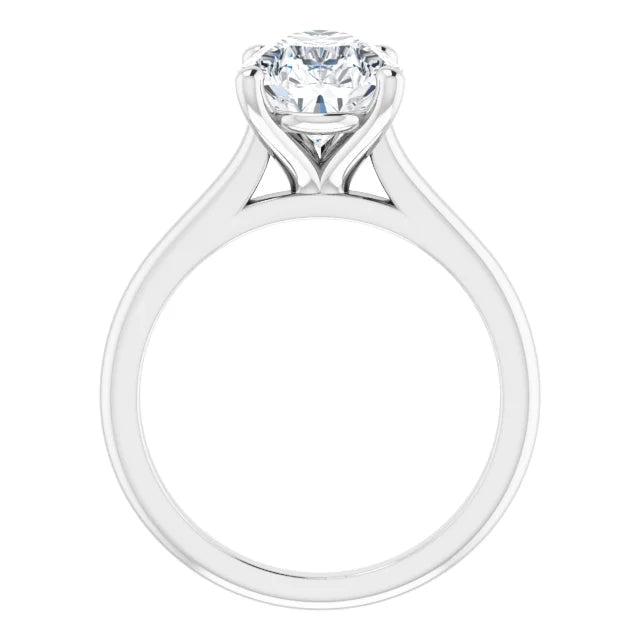 3 CT Pear Diamond Solitaire engagement Ring for women on platinum
