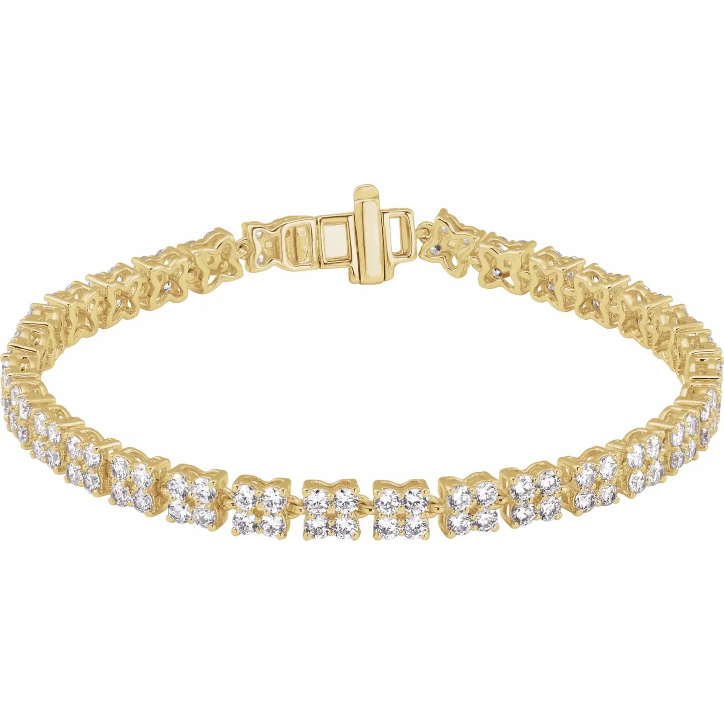 5 1/3 CTW Lab-Grown Diamond Tennis Bracelet Yellow Gold