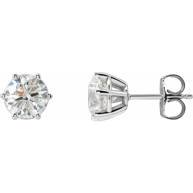 Lab Grown Diamond Studs 2 CTW white gold