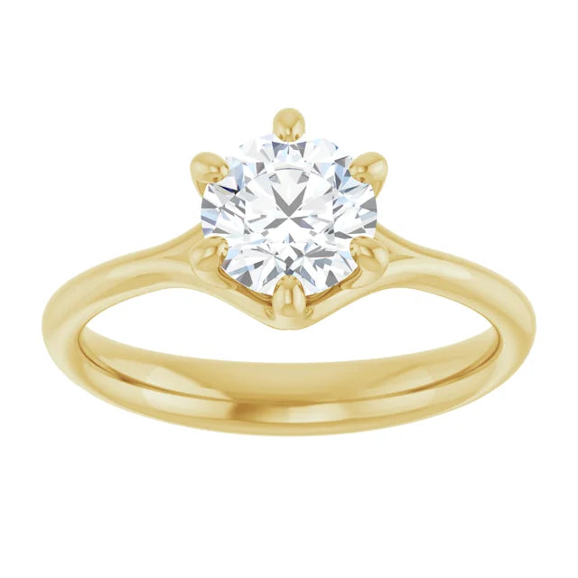 6 Prong 1 CTW Lab Grown Diamond Engagement Ring