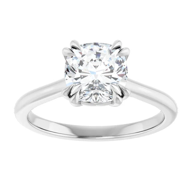 2 CT 8 Prong Cushion Cut Diamond Engagement Ring for women on white gold