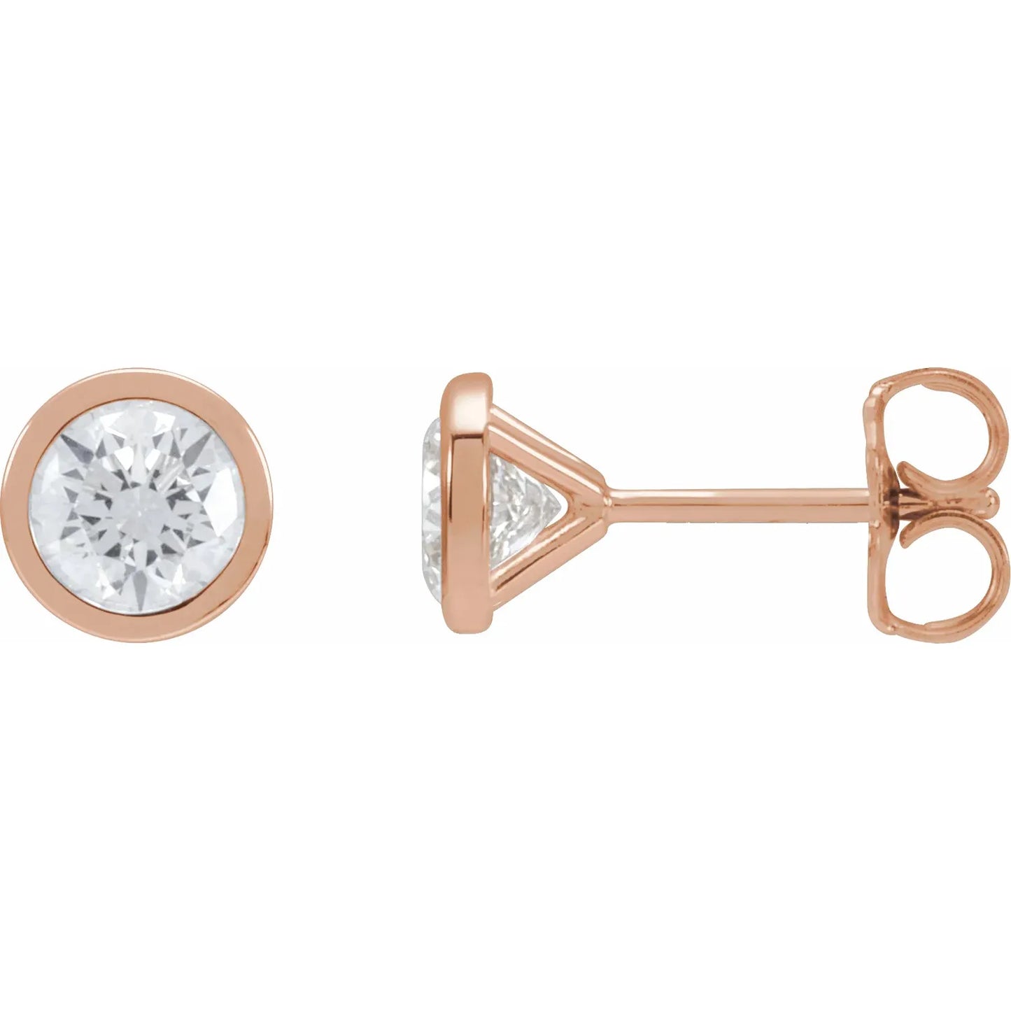 Lab Grown Diamond Studs 1 CTW Rose Gold