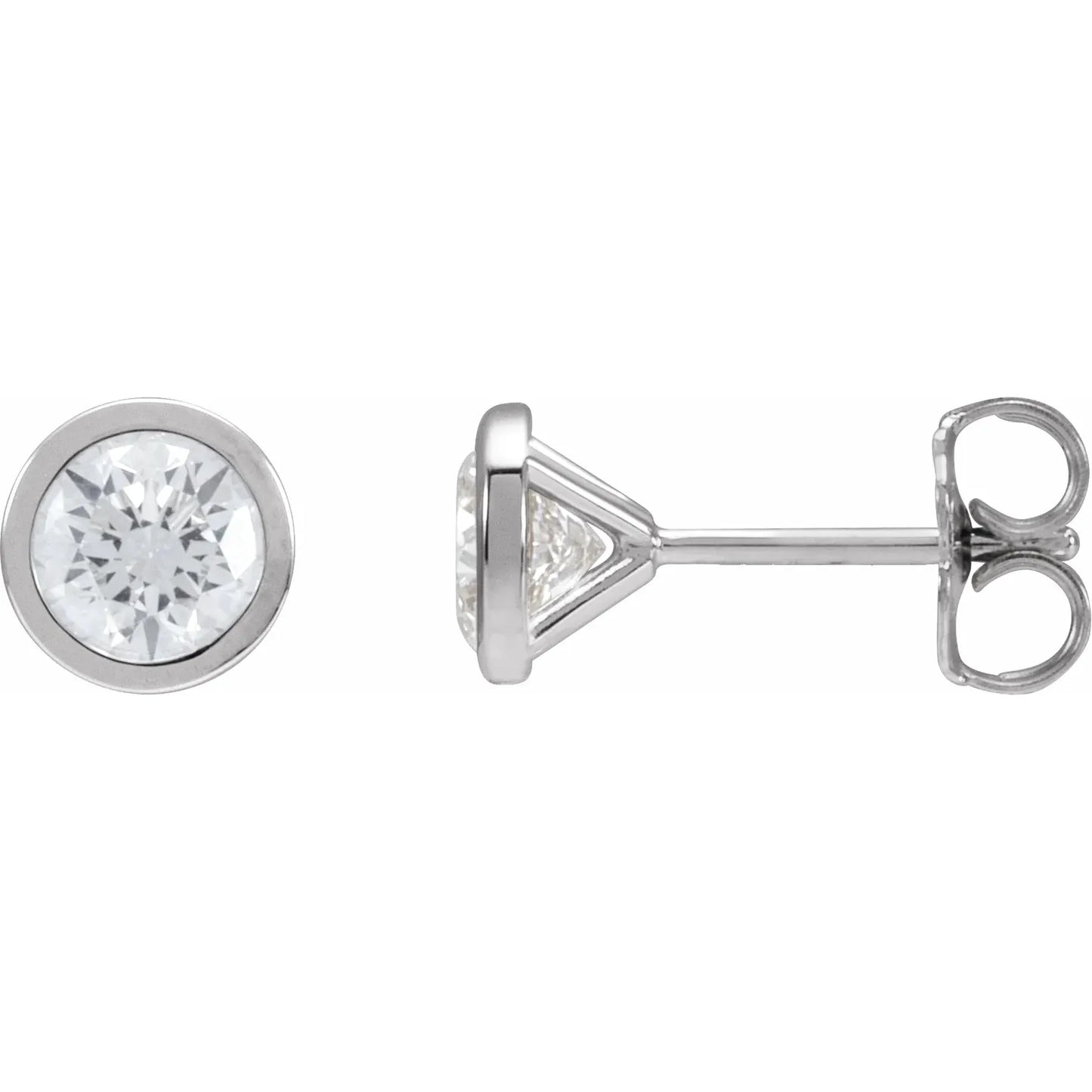 Lab Grown Diamond Studs 1 CTW White Gold