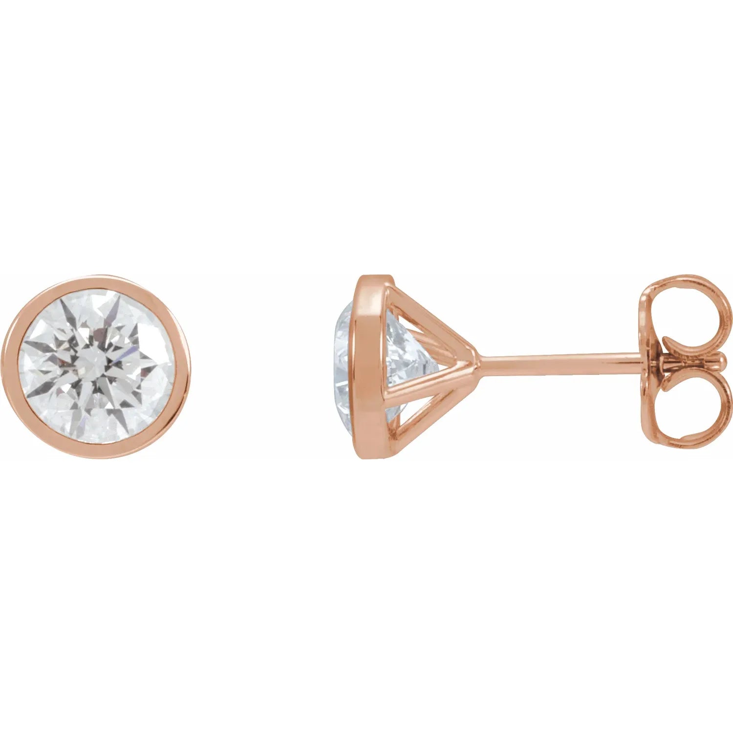 Lab Grown Diamond Studs 2 CTW Rose