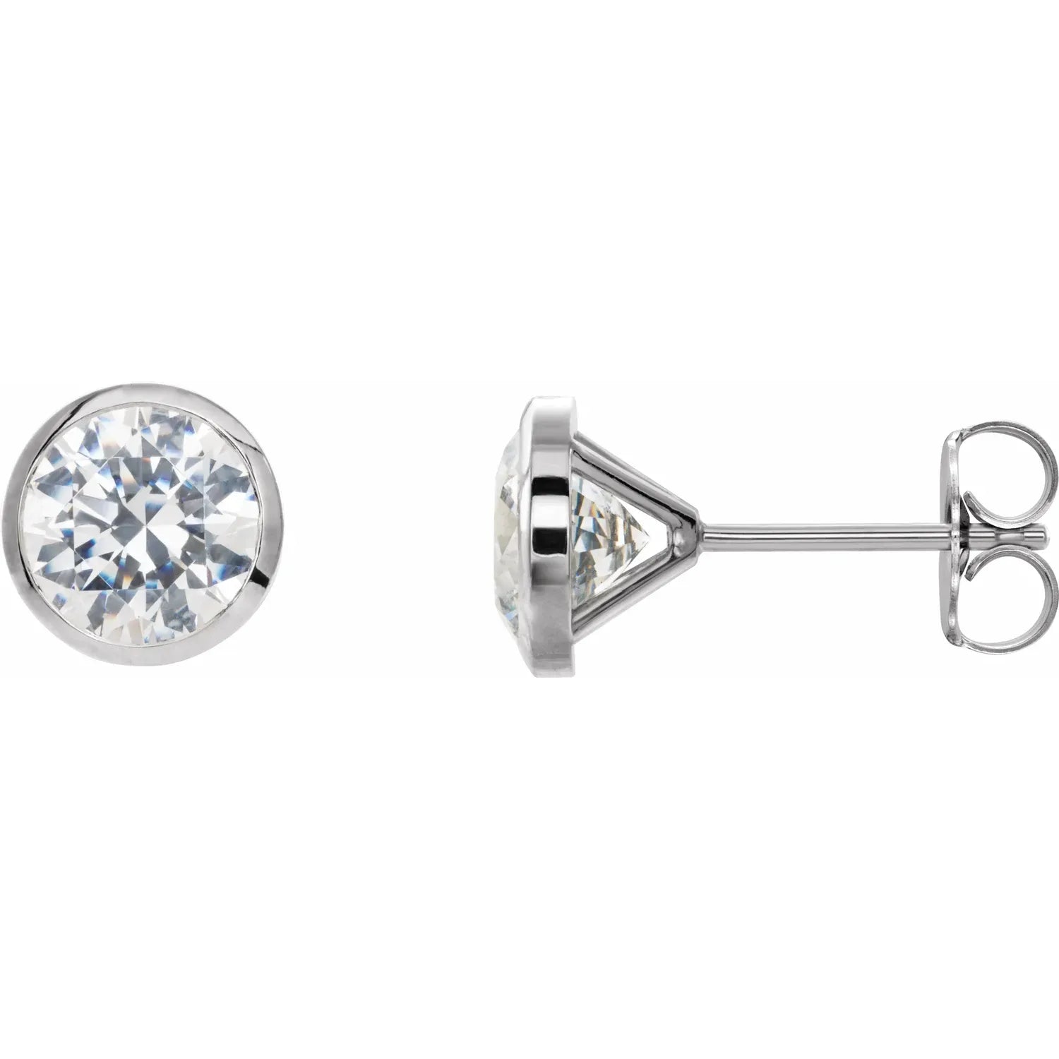 Lab Grown Diamond Studs 2 CTW White Gold