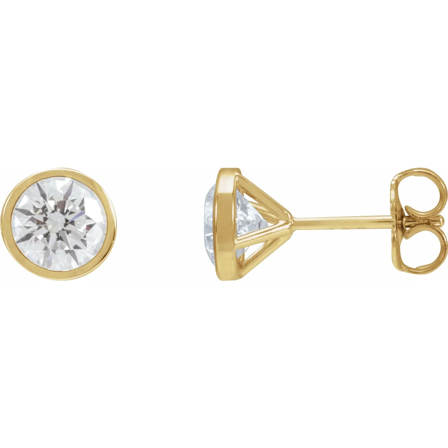 Lab Grown Diamond Studs 2 CTW Yellow Gold