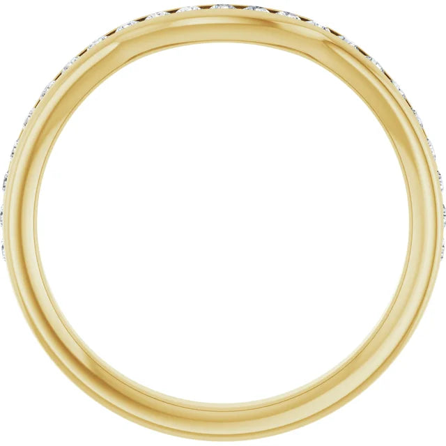 Lab-Grown Diamond Contour Band 14K Yellow Gold