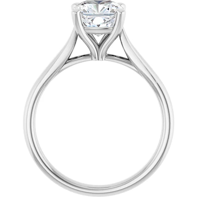 2 CT Cushion Cut solitaire lab Diamond Engagement Ring for Women 2 CT showing under gallery 