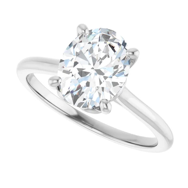 2 CTW Lab Grown Oval Diamond Engagement Ring