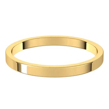 Classic Flat Wedding Band 14K Yellow Gold