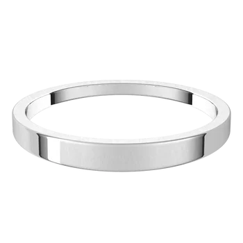 Flat Tapered wedding Band for women platinum 