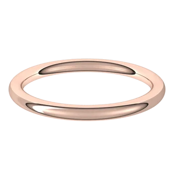 Full Round wedding band for women rose gold 