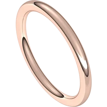 Full Round wedding band for women rose gold sideway picture 