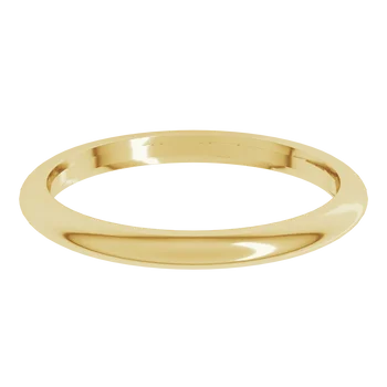 Half Round Comfort Fit Classic Wedding Band Yellow Gold