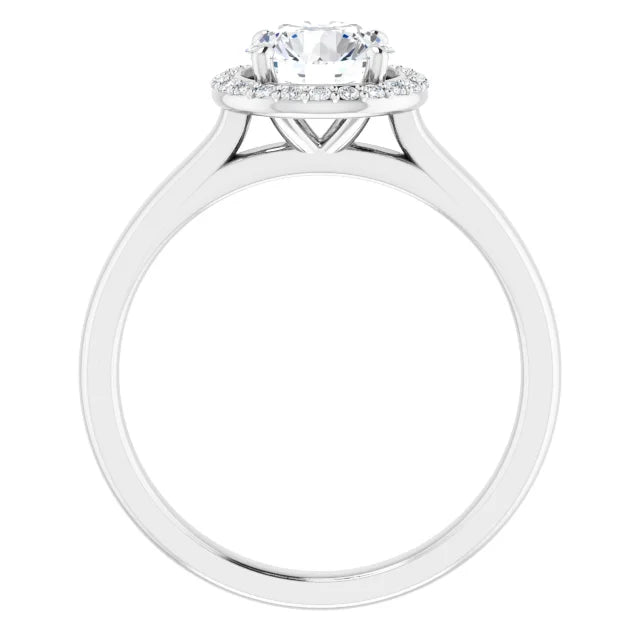 Halo Style Lab Grown Diamond Engagement Ring 