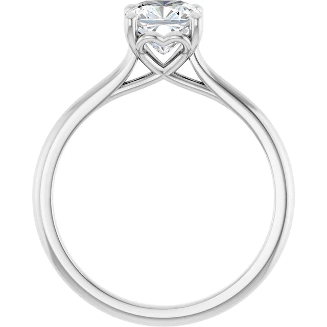 1 CT emerald cut diamond solitaire engagement ring white gold showing under gallery 