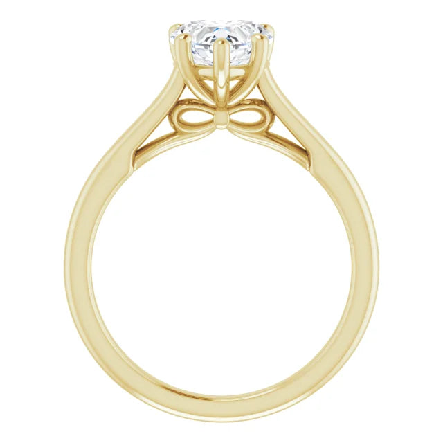 1 CT Heart Diamond solitaire Engagement Ring For women yellow gold showing under gallery 