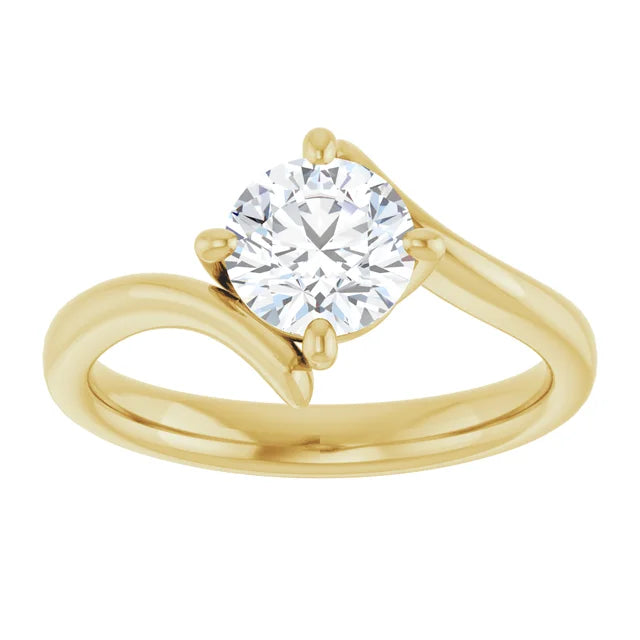 Diamond Engagement Ring 14K Yellow Gold