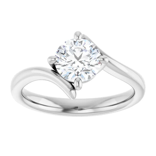 Diamond Engagement Ring 14K White Gold