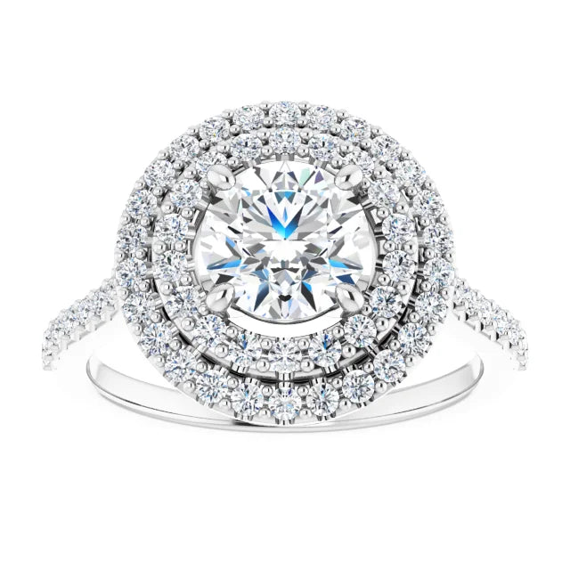 Double Halo Lab Grown Diamond Engagement Ring