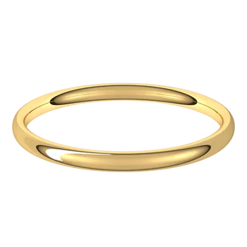 StComfort Fit European wedding Band for women light weight yellow gold