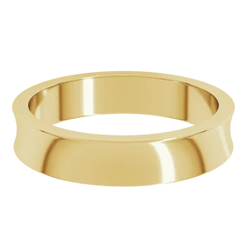 Lightweight Standard Fit Concave wedding Band for Women 