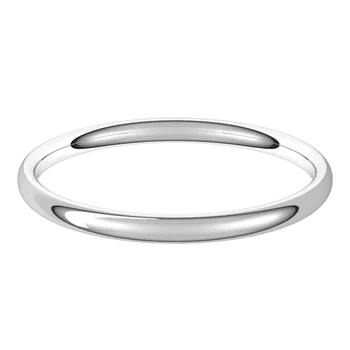 StComfort Fit European wedding Band for women light weight white gold