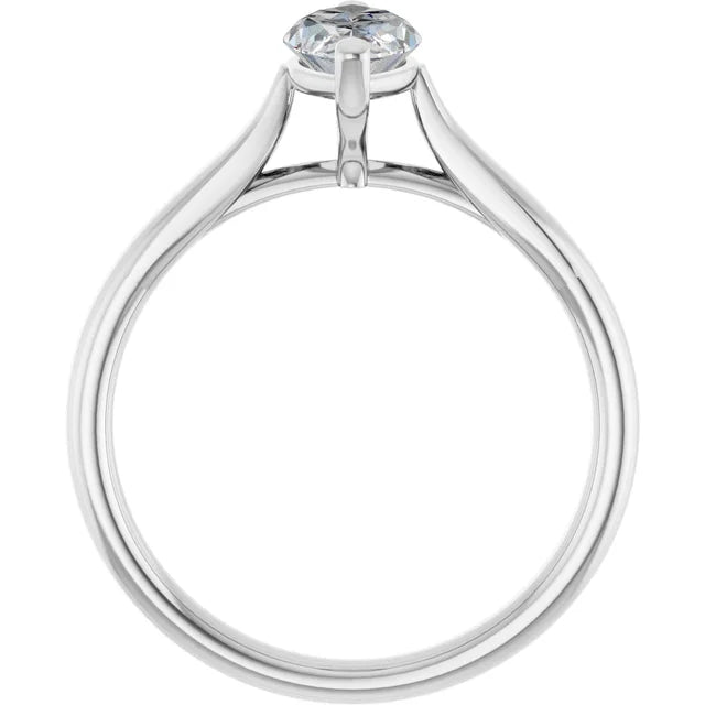 1 CT  Marquise Cut Diamond Engagement Ring on White gold showing under gallery 