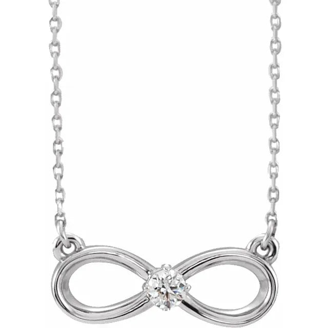  Natural Diamond Infinity-Inspired Necklace on white gold