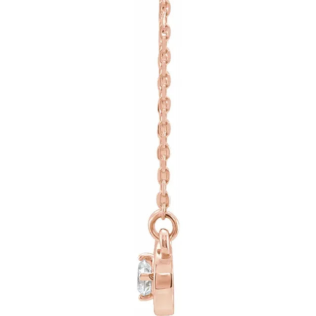  Natural Diamond Infinity-Inspired Necklace rose gold sideway picture 