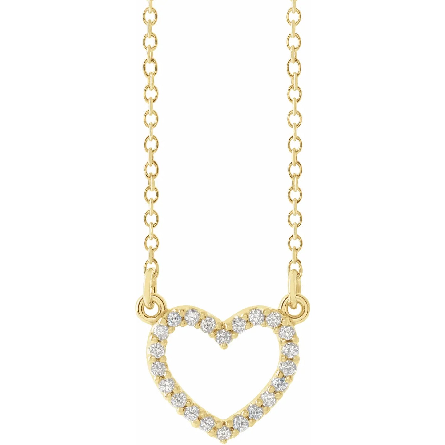 Natural Diamond Petite Heart Necklace