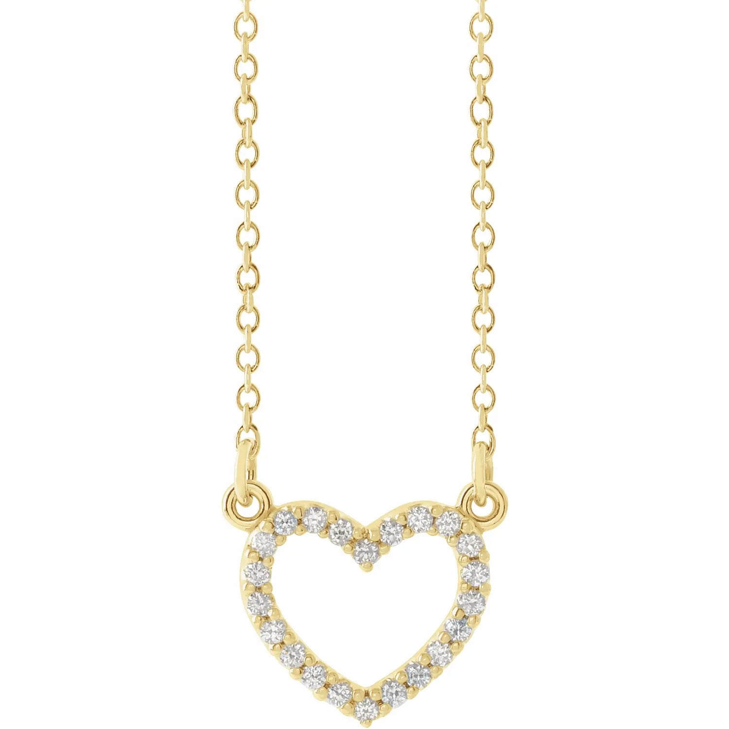 Natural Diamond Petite Heart Necklace