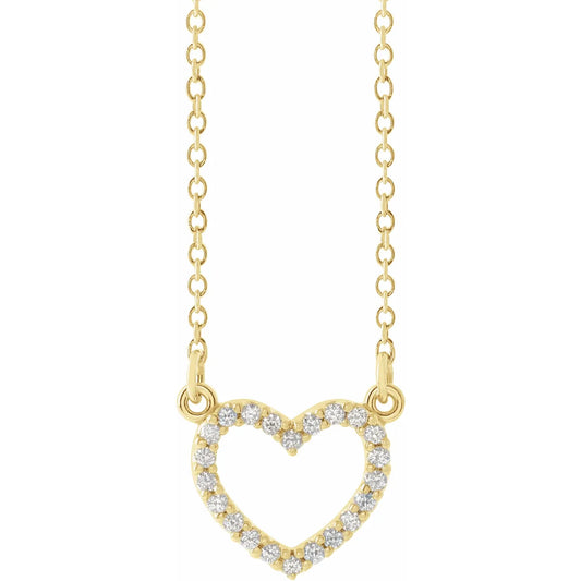 Natural Diamond Petite Heart Necklace