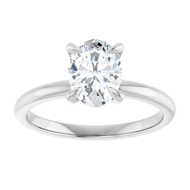 Oval Diamond Engagement Ring on White gold