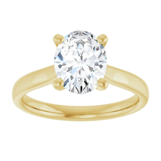 2 CT lab Created Diamond Oval Engagement Ring