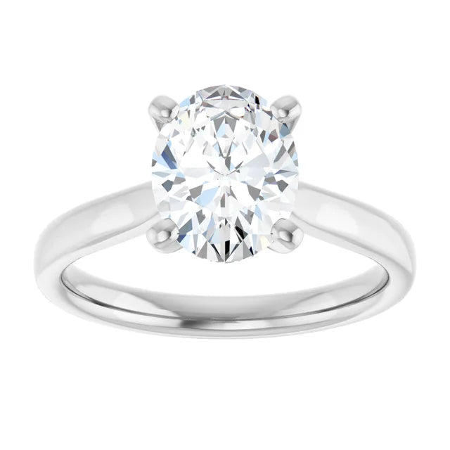 2 CT lab Created Diamond Oval Engagement Ring on White gold