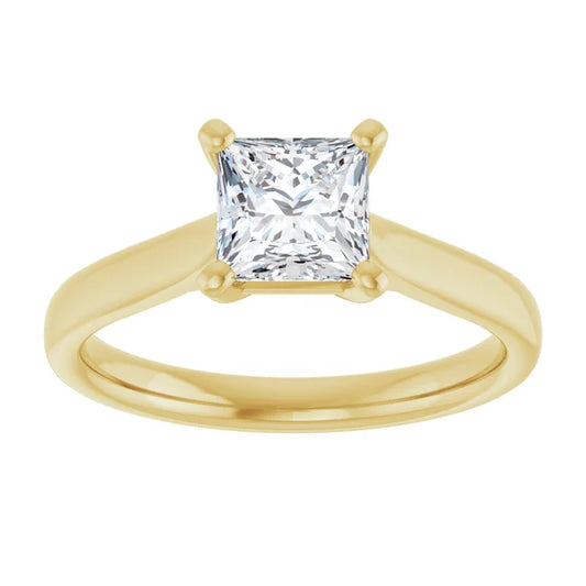 1 CT Princess Cut lab Grown Diamond Engagement Ring