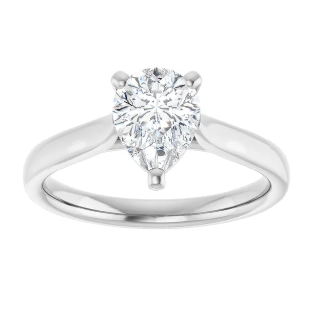 1 CT Pear Diamond Solitaire Engagement Ring for Women on white gold