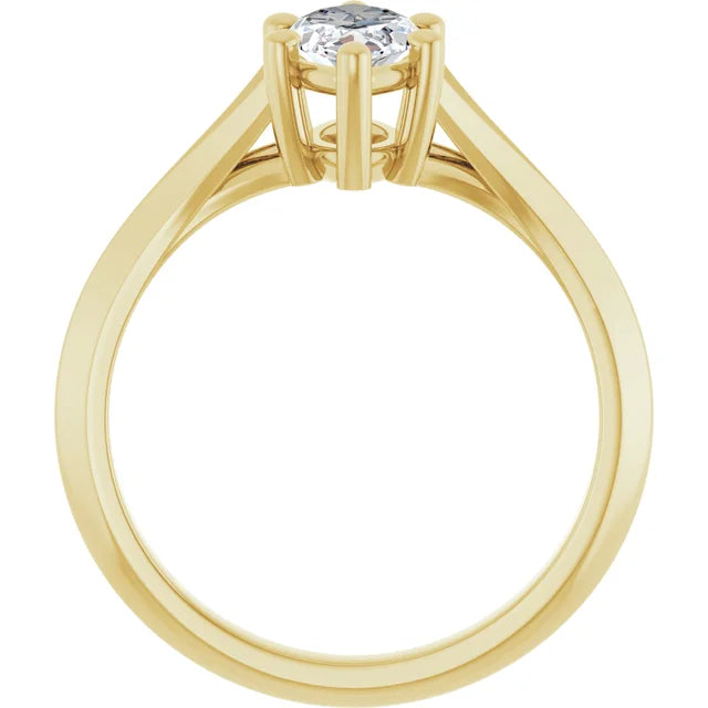 1 CT Marquise Cut Diamond Engagement Ring on yellow gold showing under gallery 