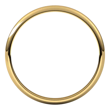 Half Round Standard Fit Classic Wedding Band yellow gold picture from the side