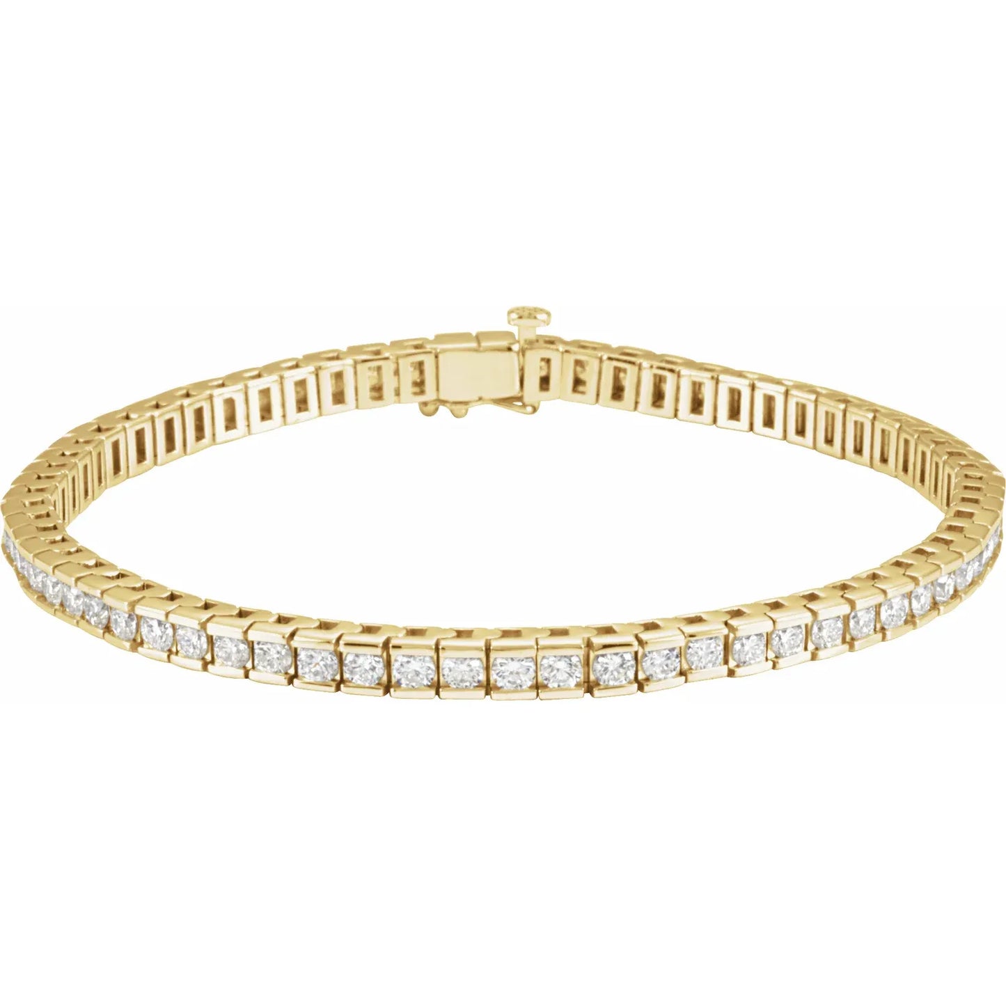 4 CTW Lab Grown Diamond tennis Bracelet yellow gold