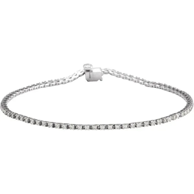 1 CTW Lab Grown Diamond Tennis Bracelet white gold