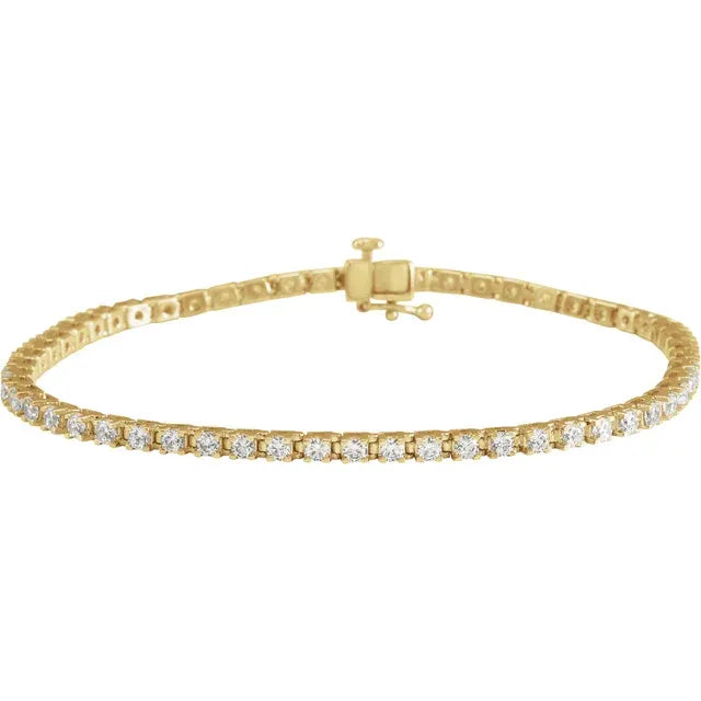 p3 CTW Lab Grown Diamond Tennis Bracelet  yellow gold