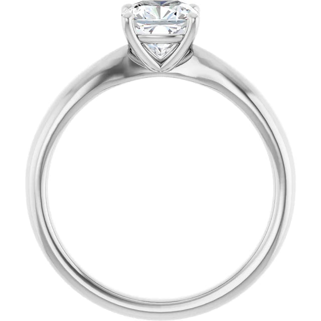 1 CT Cushion cut diamond solitaire engagement ring for women on white gold showing under gallery 